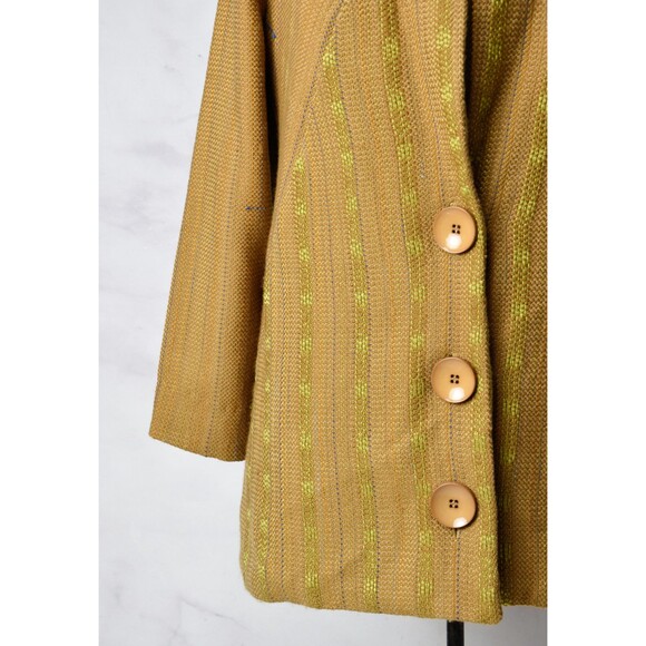 Vintage Camel Jacket Size Large - XL Textural Woven Spring Minimalist Coat - Picture 3 of 9